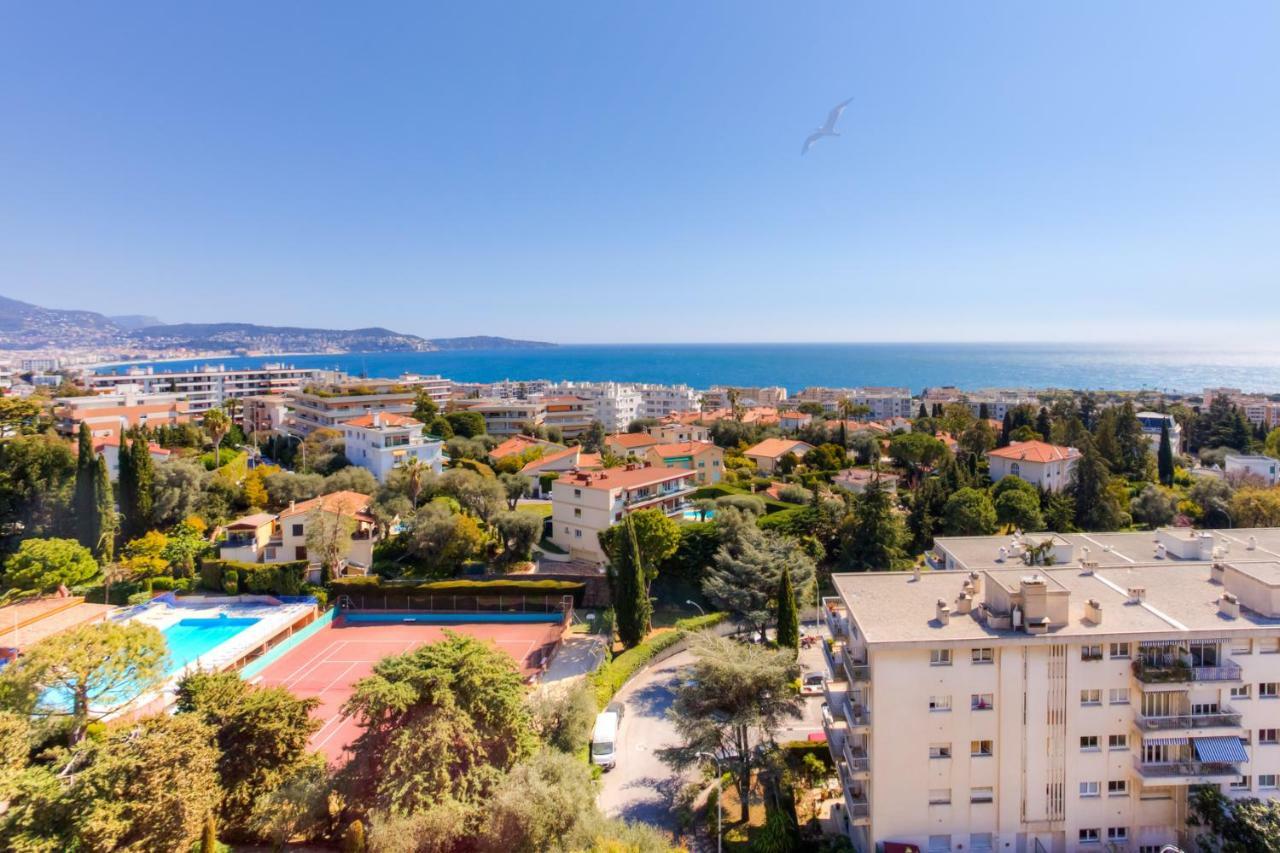 Confortable 3 Pieces Avec Superbe Vue Mer Apartamento Niza Exterior foto
