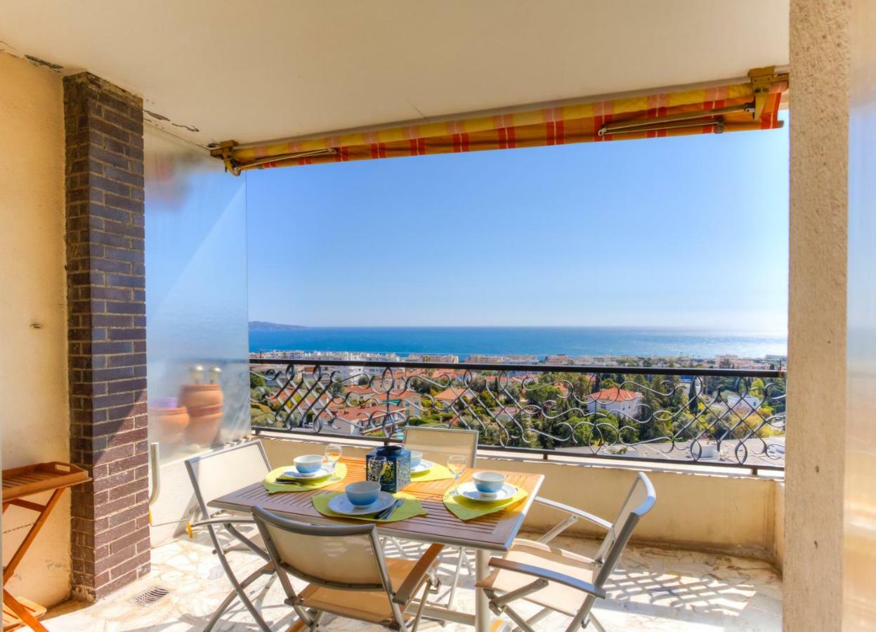 Confortable 3 Pieces Avec Superbe Vue Mer Apartamento Niza Exterior foto