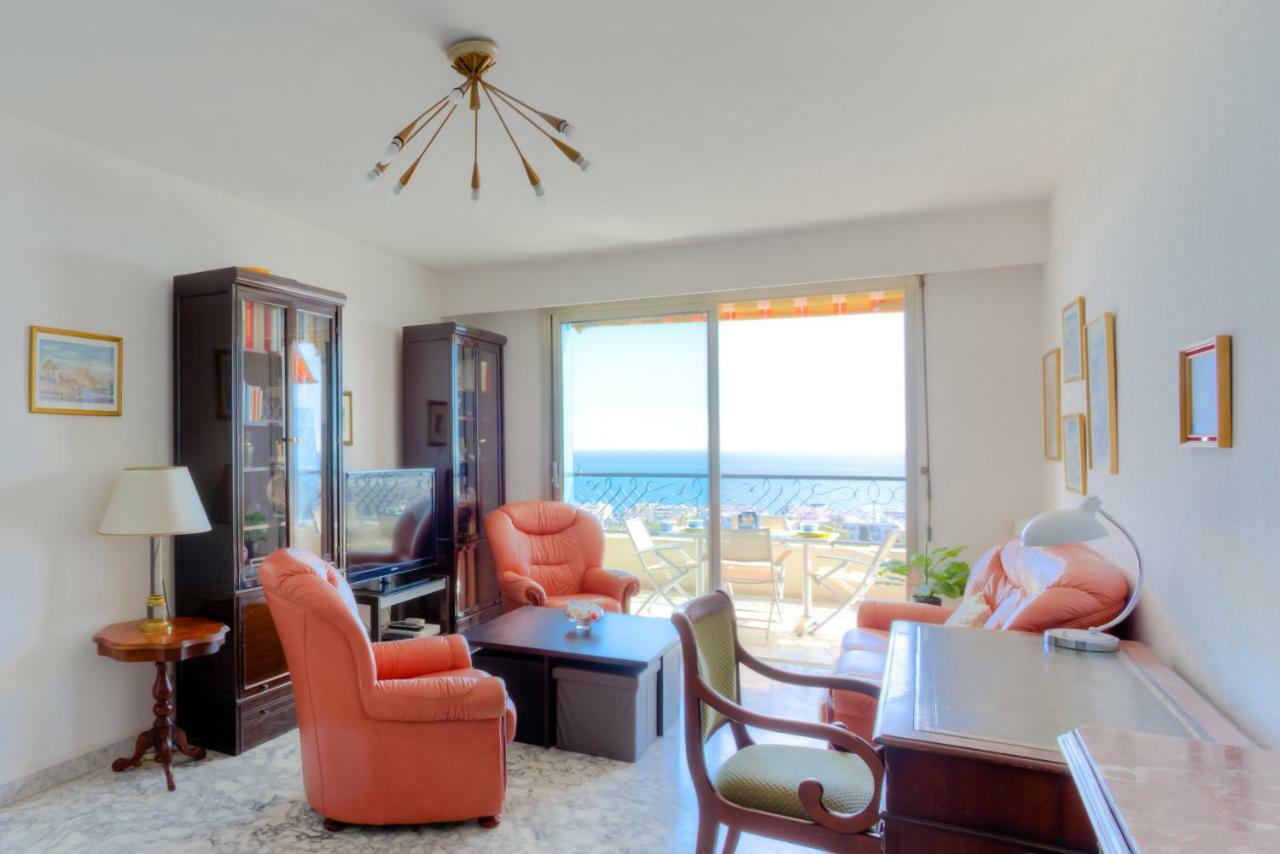 Confortable 3 Pieces Avec Superbe Vue Mer Apartamento Niza Exterior foto