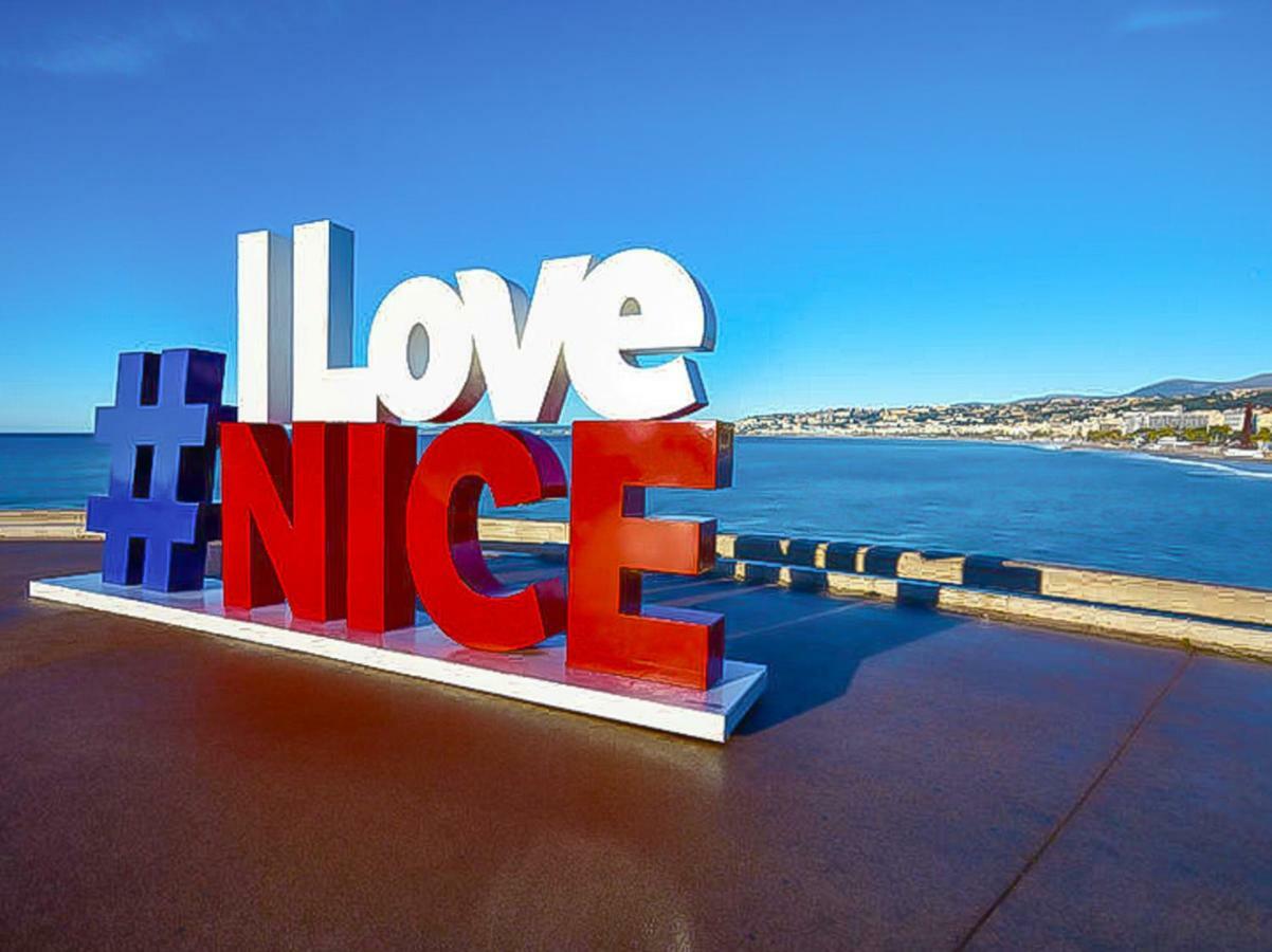 Confortable 3 Pieces Avec Superbe Vue Mer Apartamento Niza Exterior foto